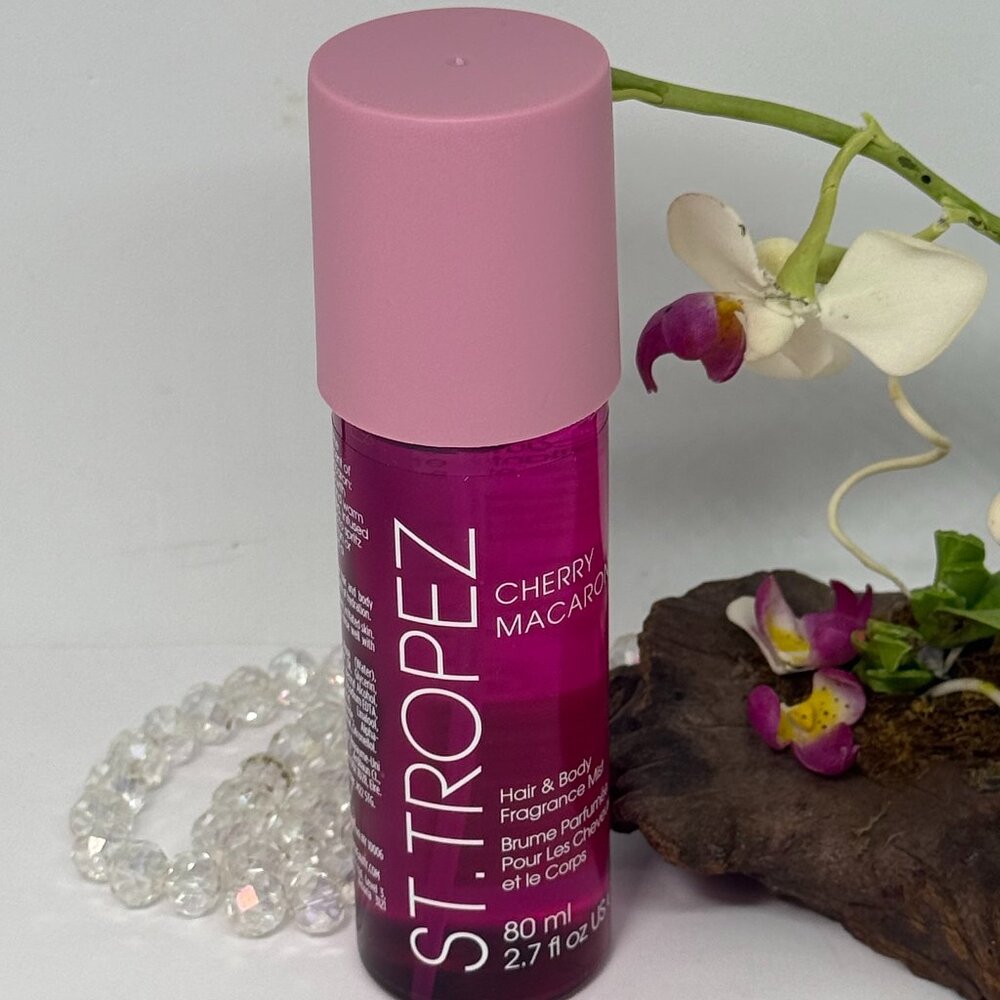 St Tropez Cherry Macaron Hair & Body Fragrance Spray Mist - 2.7 fl oz/80 ml -New